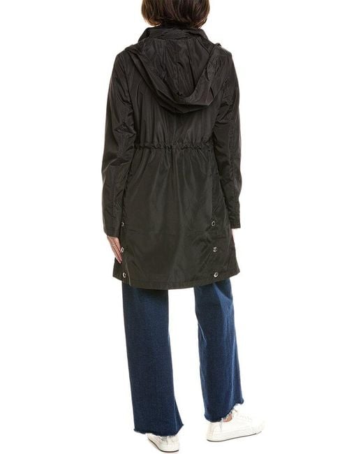 Via Spiga Black Packable Rain Jacket