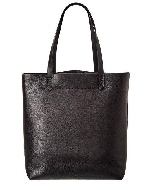 Madewell The Transport Medium Leather Tote in Black Lyst UK