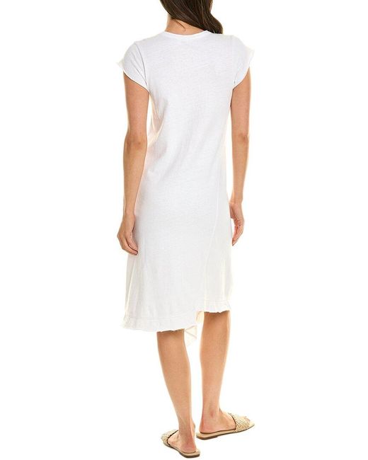Wilt White Slanted Sweatshirt Dress