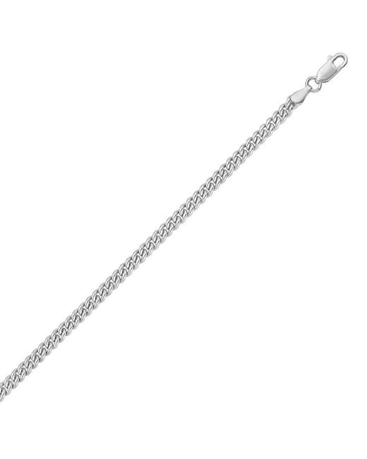 Italian Silver White Vintage Miami Cuban Chain Necklace