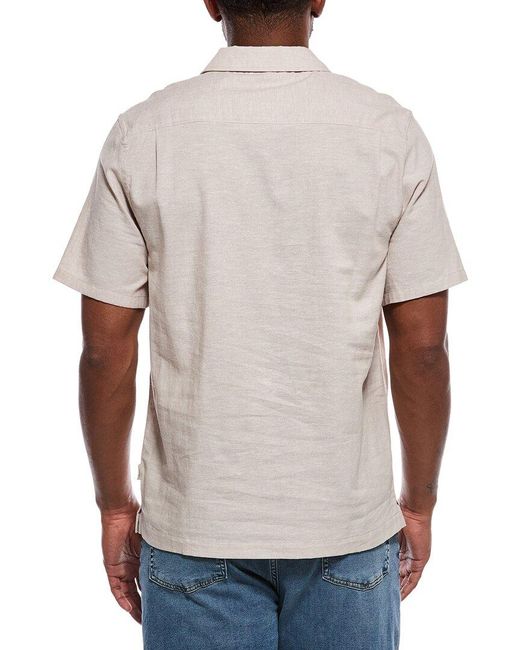 Onia Gray Josh Linen-Blend Shirt for men
