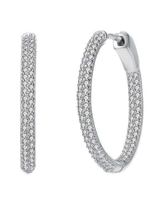 Genevive Jewelry White Silver Earrings