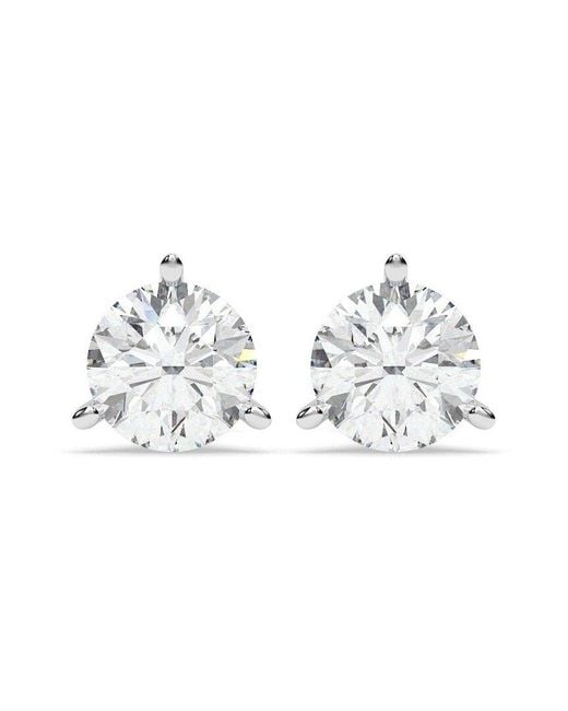 Lab Grown Diamonds Metallic 14K 2.00 Ct. Tw. Lab-Grown Diamond Earrings