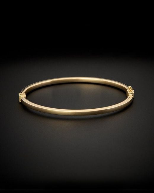 Italian Gold Black 14k Hinge Bangle Bracelet