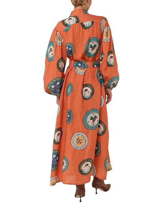 AMINA GLAM Orange Maxi Dress