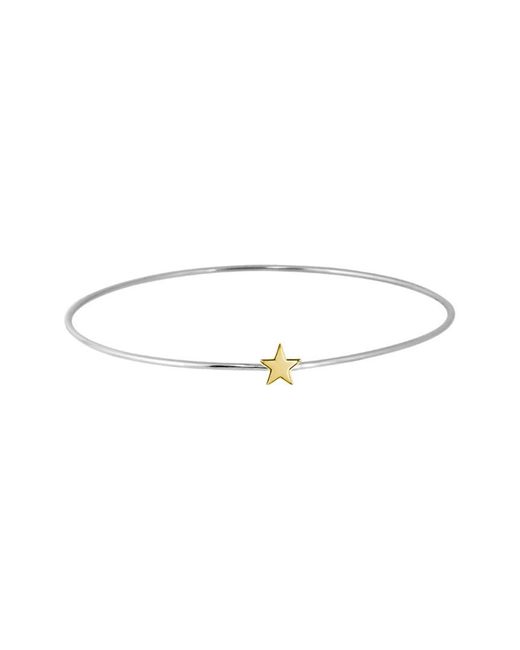 Jane Basch White 14k & Silver Star Bangle