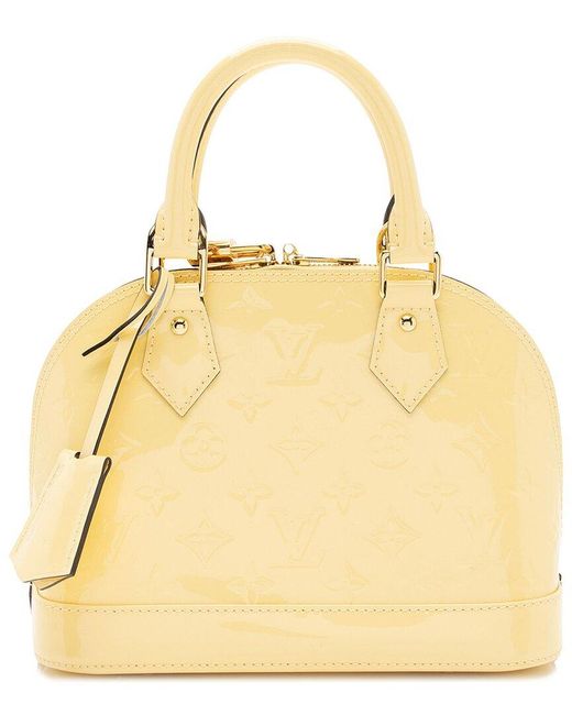 Louis Vuitton Yellow Monogram Vernis Leather Alma Bb (Authentic Pre-Owned)