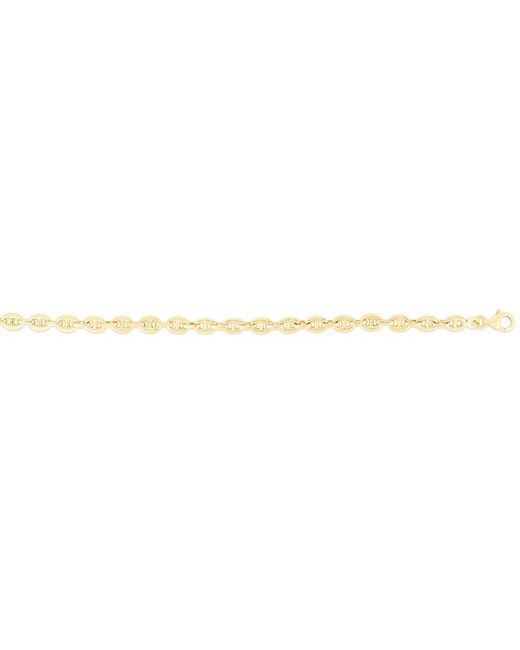 Italian Gold Metallic 14k Puffed Mariner Necklace