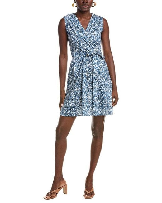Max Mara Blue Weekend Osiris Surplice A-Line Dress