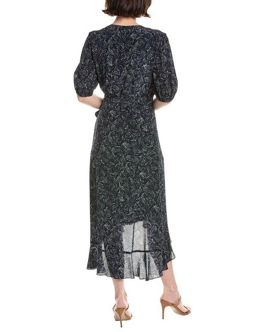 Sara Campbell Black Wrap Georgette Dress