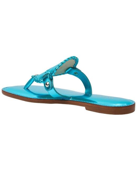Jack Rogers Blue Collins Leather Sandal