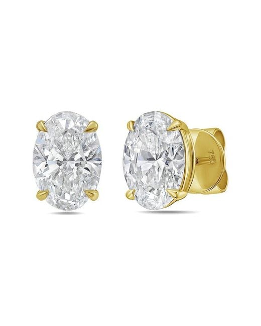 Diana M Metallic Diana M. 14K 10.00 Ct. Tw. Lab-Grown Diamond Earrings