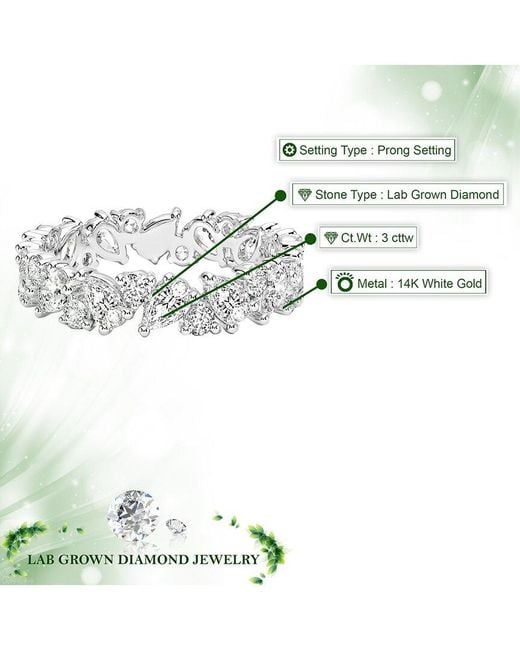 Amairah White 14K 3.00 Ct. Tw. Lab-Grown Diamond Eternity Ring
