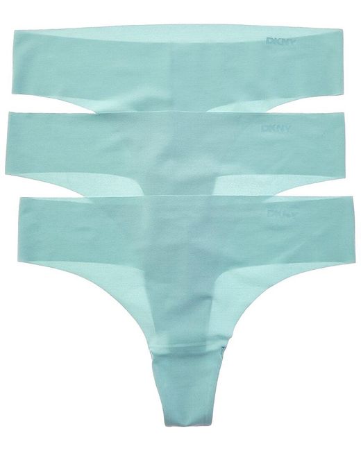 DKNY Blue Set Of 3 Cut Anywhere Thong