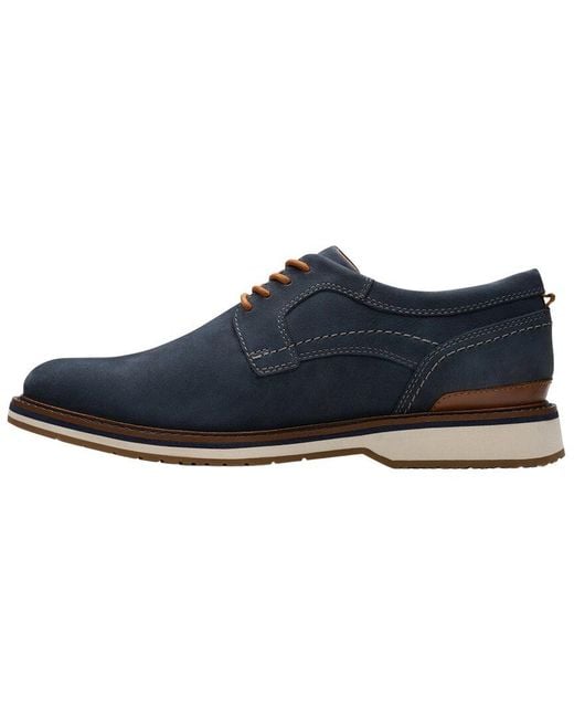 Clarks Blue Leather Oxford for men