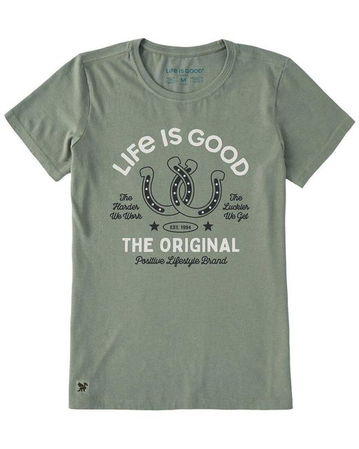 Life Is Good. Green Crusher T-Shirt