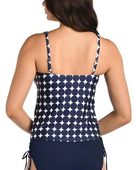 24th & Ocean Blue Mod Illusions Tankini Top