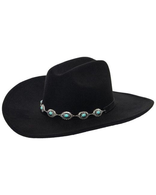 Frye Black Felt Cattleman's Crease Cowboy Hat