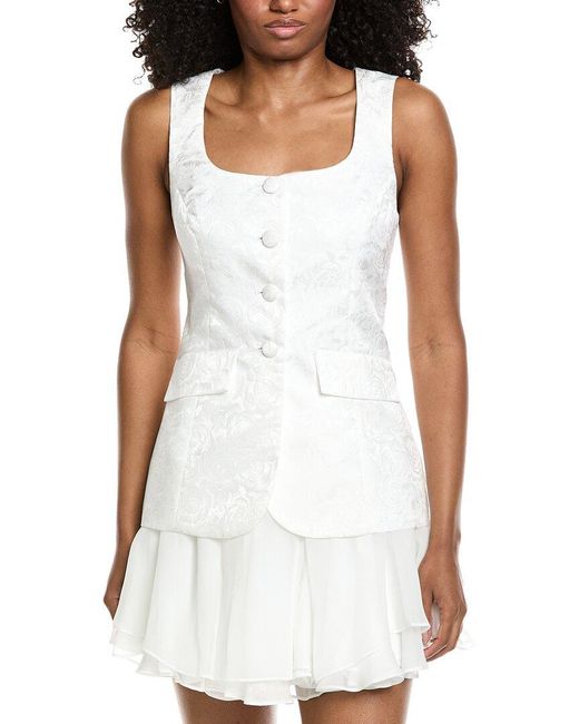Amanda Uprichard White Lilibet Mini Dress