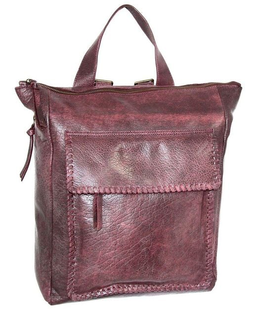 Nino Bossi Grand Aviator Leather Backpack in Purple | Lyst UK