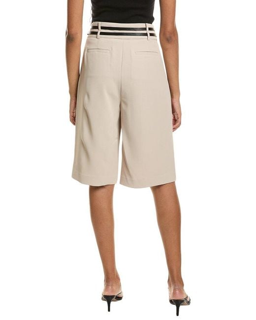 Kenneth Cole Natural High-Rise Pleated Short