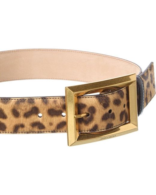 Jimmy Choo Natural Arlie Haircalf Belt