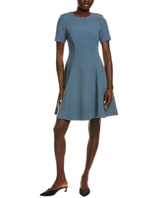 Lafayette 148 New York Fit & Flare Dress in Blue | Lyst
