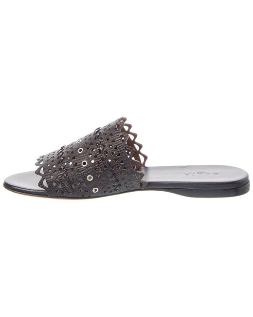 Alaïa White Leather Sandal