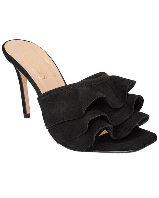 Jack Rogers Black Beatrice Suede Heel