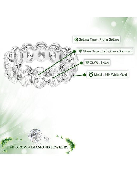 Amairah White 14K 8.00 Ct. Tw. Lab-Grown Diamond Eternity Ring