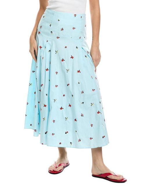 Solid & Striped Blue The Gael Skirt