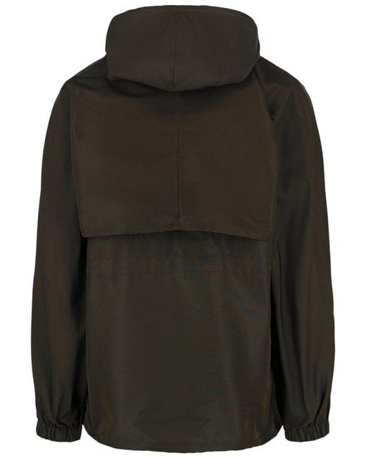 McQueen Black Kimono Sleeve Windbreaker for men