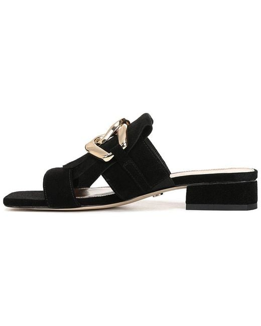 Sam Edelman Black Darby Leather Slide
