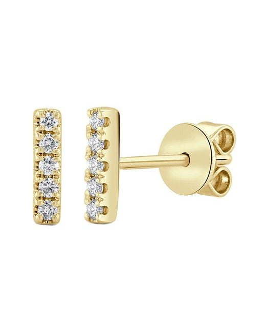 Sabrina Designs Metallic 14k 0.06 Ct. Tw. Diamond Bar Earrings