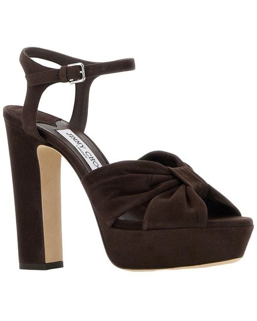 Gucci Black Jimmy Choo Heloise120 Suede Sandal