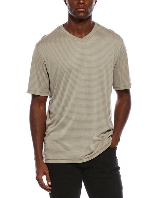 Tommy Bahama Gray Bay Stripe V-Neck T-Shirt for men
