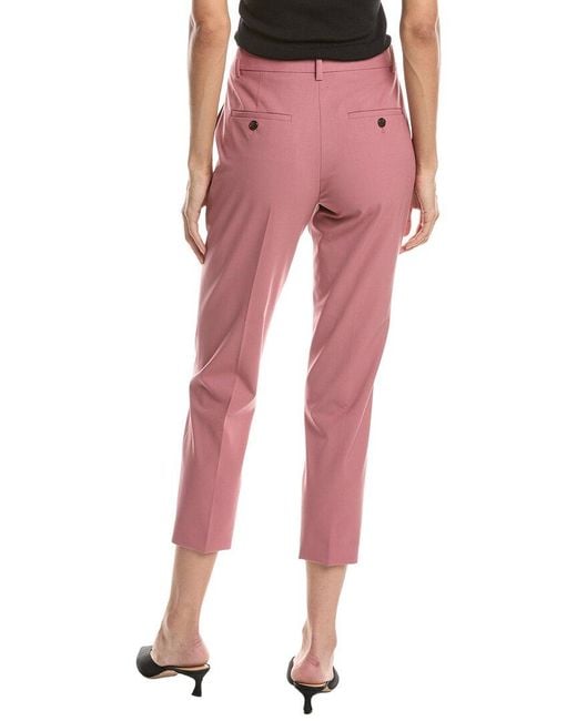 Theory Red Treeca 2 Wool-Blend Pant