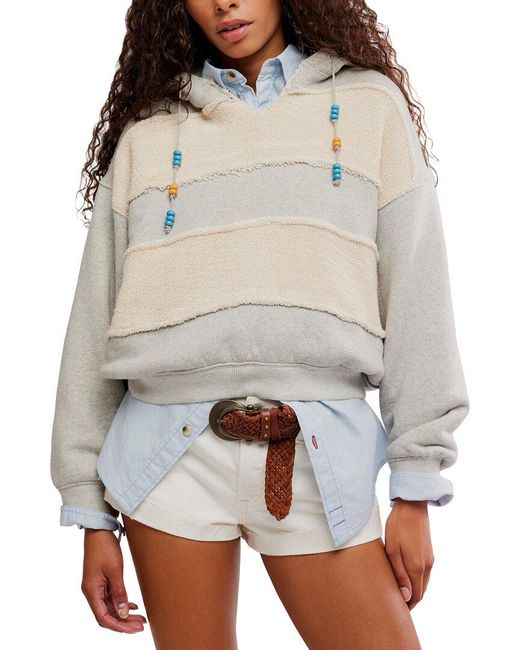 Free People Multicolor Camp Crush Hooded Sweatshirt
