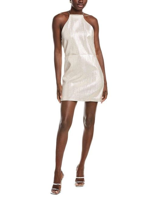 Maje Natural Chain Halter Mini Dress