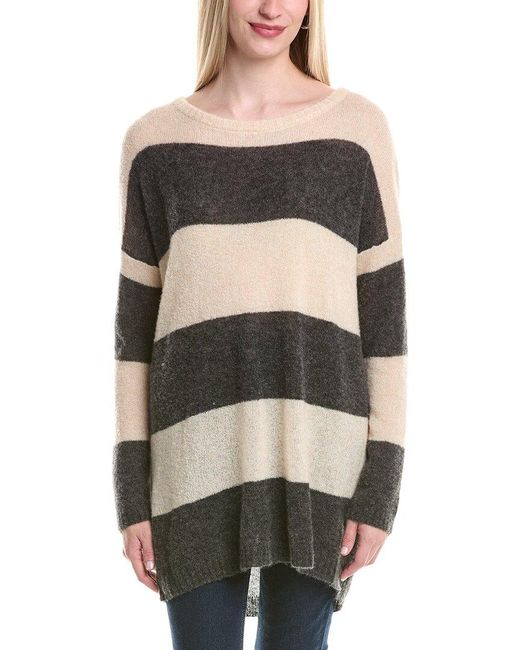 Autumn Cashmere Black Oversize Rugby Cashmere & Silk-Blend Tunic Sweater