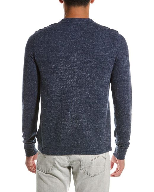 Brooks Brothers Blue Duofold Henley for men