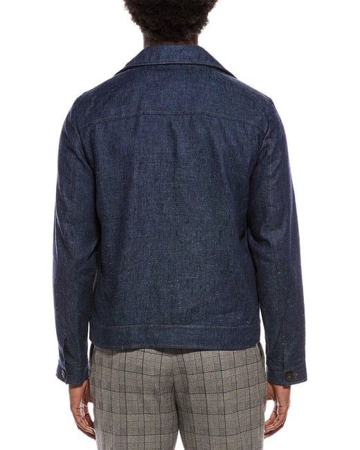 Isaia Blue Sport Jacket for men