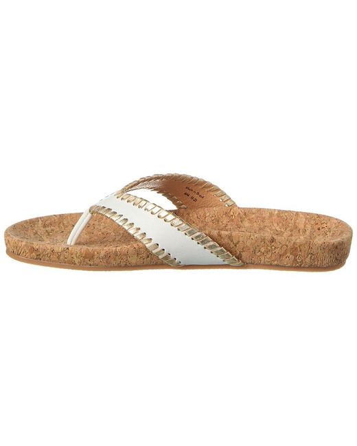 Jack Rogers White Thelma Leather Flip Flop