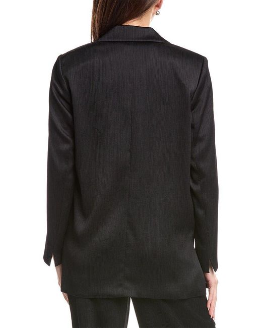 Anne Klein Black Notch Collar Blazer Jacket