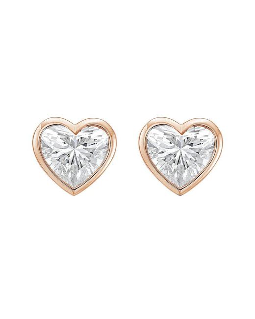 Diana M White Diana M. 14K Rose 12.00 Ct. Tw. Lab-Grown Diamond Stud Earrings
