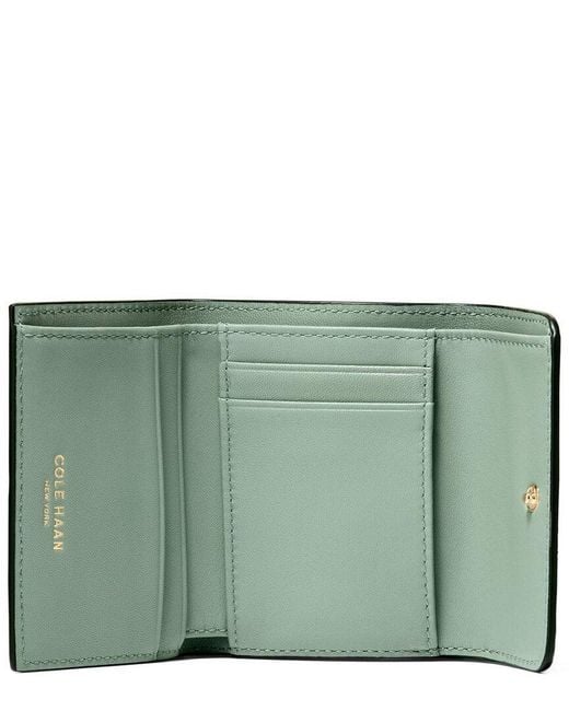 Cole Haan Green Essential Compact Leather Wallet