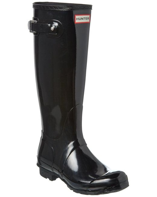 Hunter Black Original Tall Gloss Boot