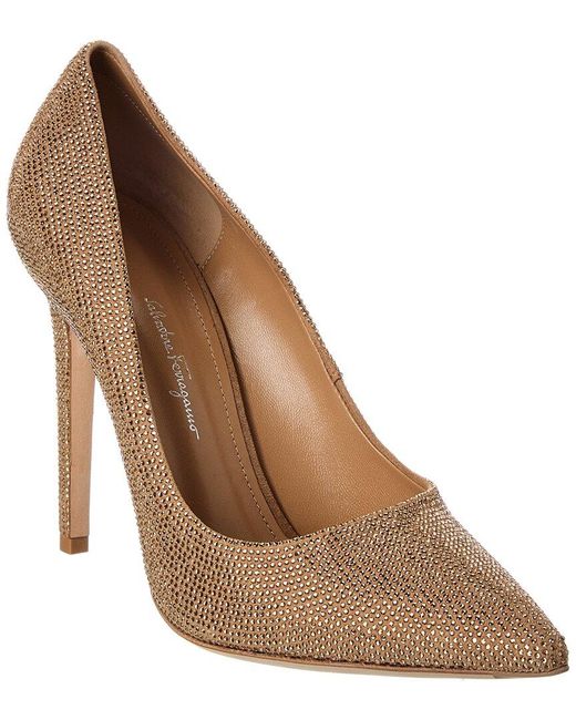 Ferragamo Brown Ilary Suede Pump