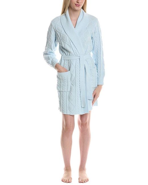 Pj Salvage Blue Cable Crew Robe