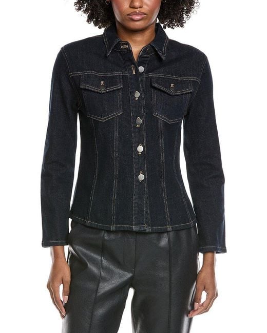 Gracia Black Slim Fit Denim Jacket